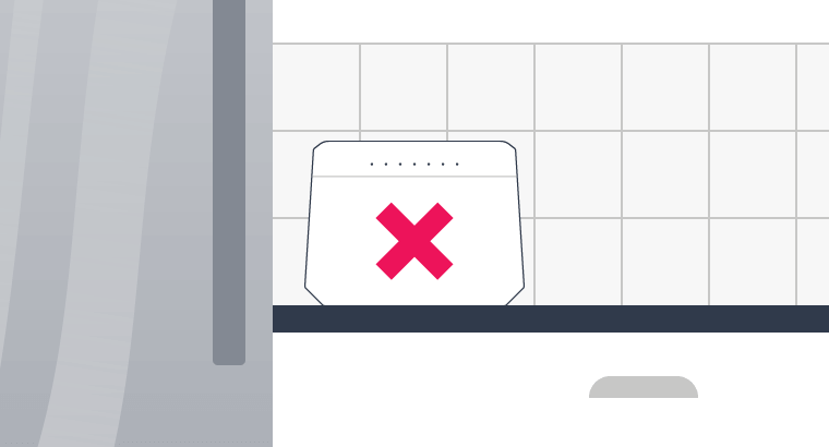 Illustration der viser en router som står i et køkken.