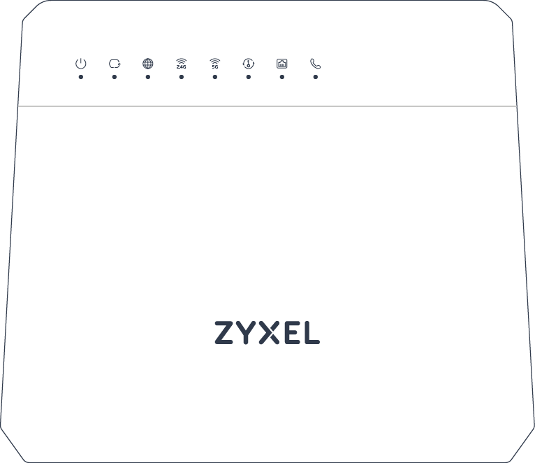 Illustreret Zyxel router