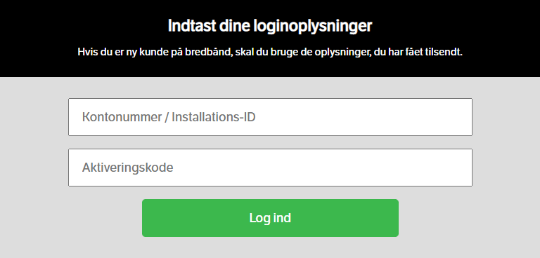 Grafik som illustrerer Log-in siden på mitwifi.dk.